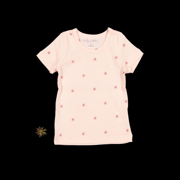 the-printed-short-sleeve-tee-rose-flower Lovely Littles - Sophia's StyleShort Sleeve Tee-1