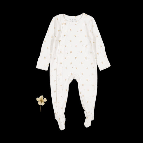 the-printed-snap-romper-tan-blossom Lovely Littles - Sophia's StyleBack Snap Romper-1