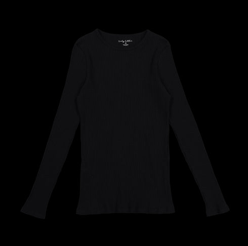 the-womens-tee-black-ribbed Lovely Littles - Sophia's StyleLong Sleeve Tee-1