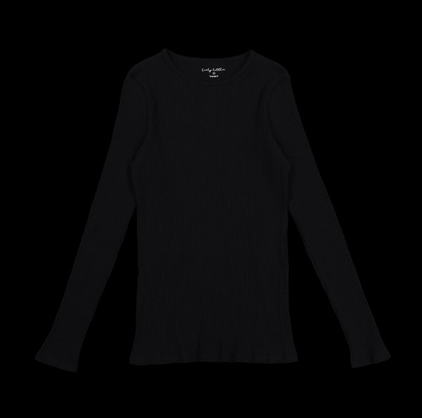 the-womens-tee-black-ribbed Lovely Littles - Sophia's StyleLong Sleeve Tee-1