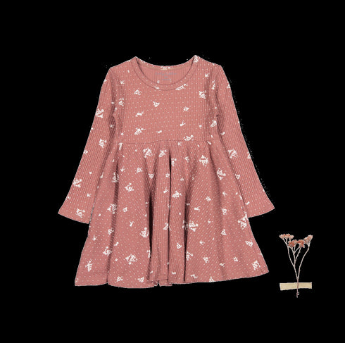 the-printed-long-sleeve-dress-rosewood-floral Lovely Littles - Sophia's StyleLong Sleeve Dress-1