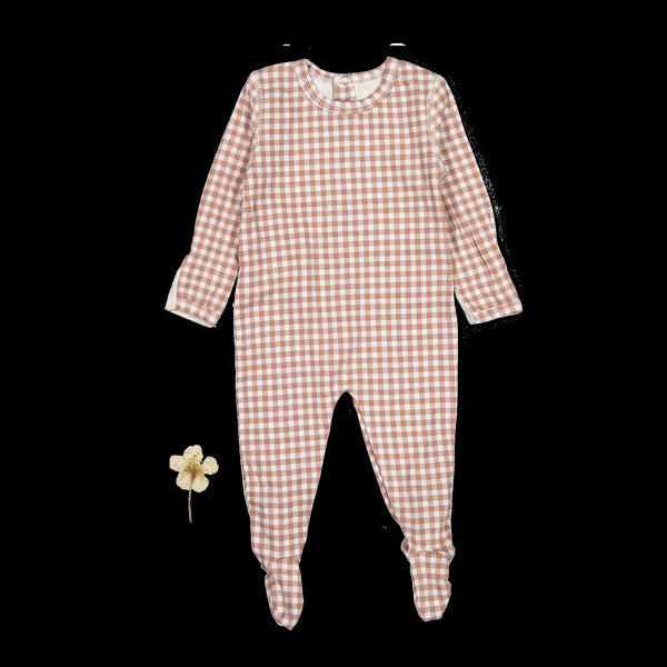 the-printed-romper-rosewood-gingham Lovely Littles - Sophia's StyleBack Snap Romper-1
