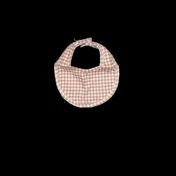 the-printed-bib-rosewood-gingham Lovely Littles - Sophia's StyleBib-1