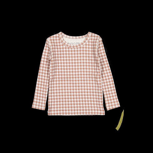 the-printed-long-sleeve-tee-rosewood-gingham Lovely Littles - Sophia's StyleLong Sleeve Tee-1