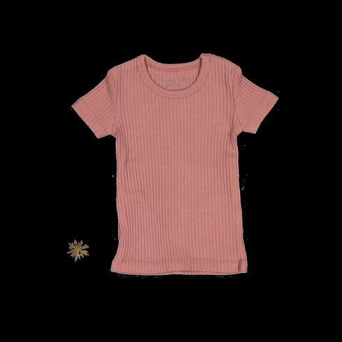 the-short-sleeve-tee-rosewood-ribbed Lovely Littles - Sophia's StyleShort Sleeve Tee-1