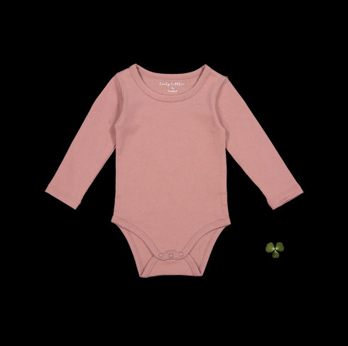 the-long-sleeve-onesie-rosewood Lovely Littles - Sophia's StyleLong Sleeve Onesie-1