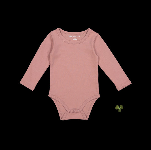 the-long-sleeve-onesie-rosewood Lovely Littles - Sophia's StyleLong Sleeve Onesie-1