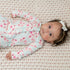 pretty-pink-floral-ruffle-footie Sweet Bamboo - Sophia's StyleRuffle Footies-1