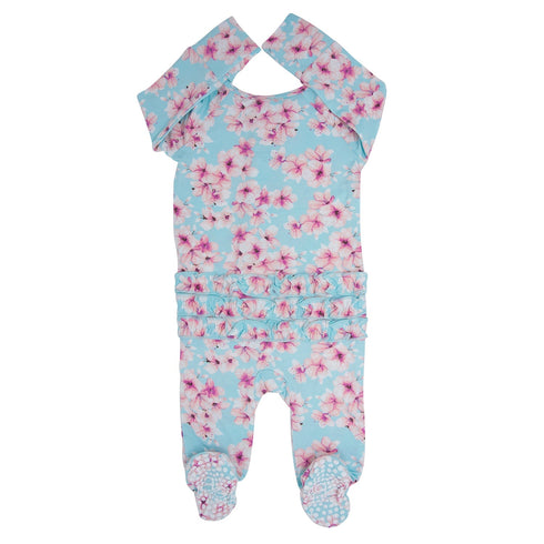 pretty-pink-floral-ruffle-footie Sweet Bamboo - Sophia's Style-5
