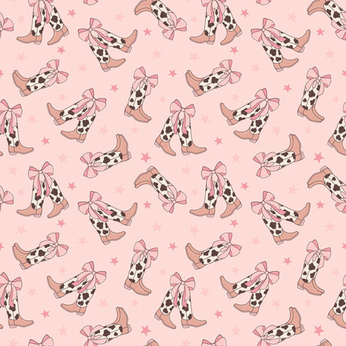 cowhide-boots-bows-ruffle-footie Sweet Bamboo - Sophia's Style-3