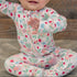 ladybug-flower-garden-ruffle-baby-footie Sweet Bamboo - Sophia's Style-4