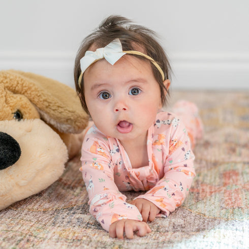 dalmatian-poodle-puppy-ruffle-footie Sweet Bamboo - Sophia's StyleRuffle Footies-1