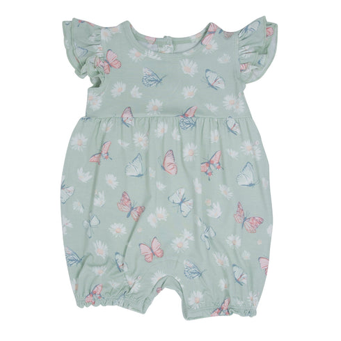 mint-butterfly-daisy-bamboo-ruffle-romper Sweet Bamboo - Sophia's Stylebaby daywear-1