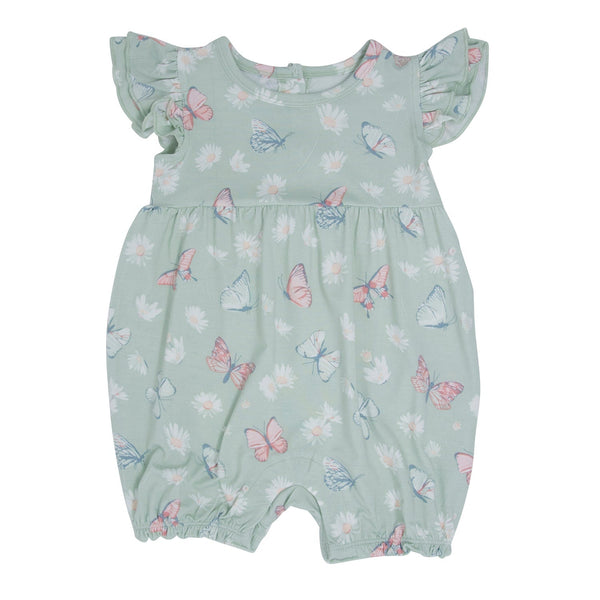 mint-butterfly-daisy-bamboo-ruffle-romper Sweet Bamboo - Sophia's Stylebaby daywear-1