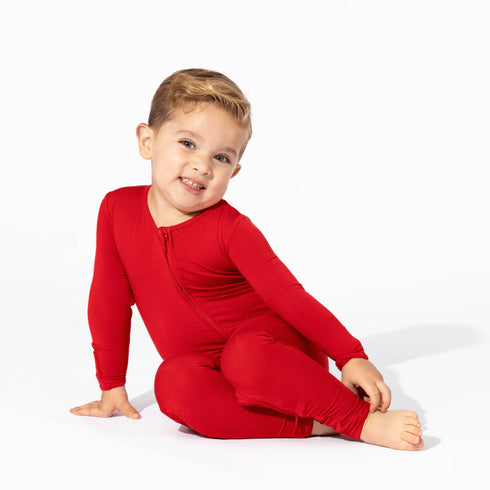 winterberry-red-bamboo-convertible-footie-bellabu-bear - Sophia's Style -3