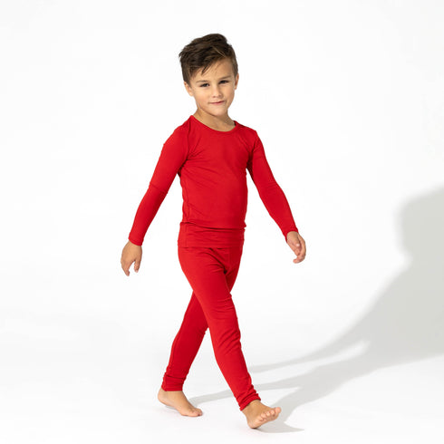 winterberry-red-kids-bamboo-pajamas-bellabu-bear - Sophia's Style The "Easy Two-Piecey"-1