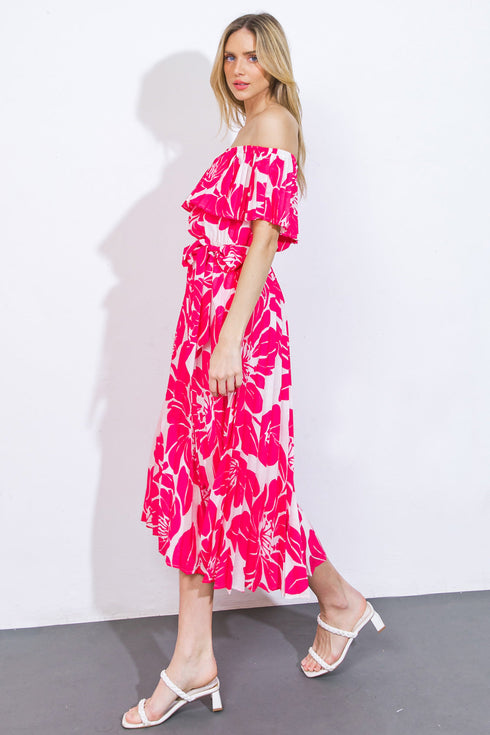 love-script-woven-midi-dress Flying Tomato-Sophia's Style-3