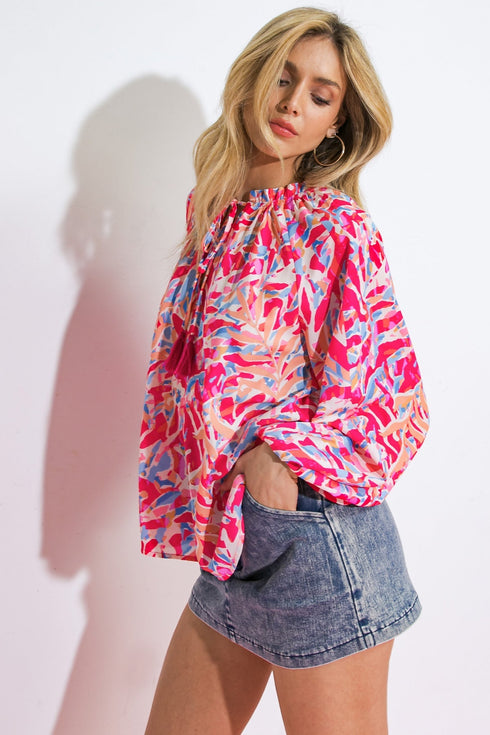 mistletoe-moment-woven-top Flying Tomato-Sophia's Style-3