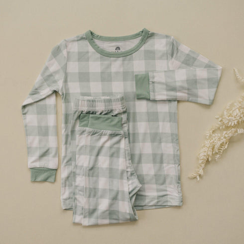 sage-gingham-2pc-bamboo-pajama-set Little Joy Co - Sophia's Style-8