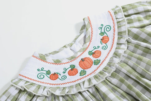 sage-green-gingham-pumpkin-smocked-bishop-dress-lil-cactus-sophias-style-2