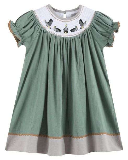 sage-green-mallard-smocked-bishop-dress-lil-cactus-sophias-styleDress-1