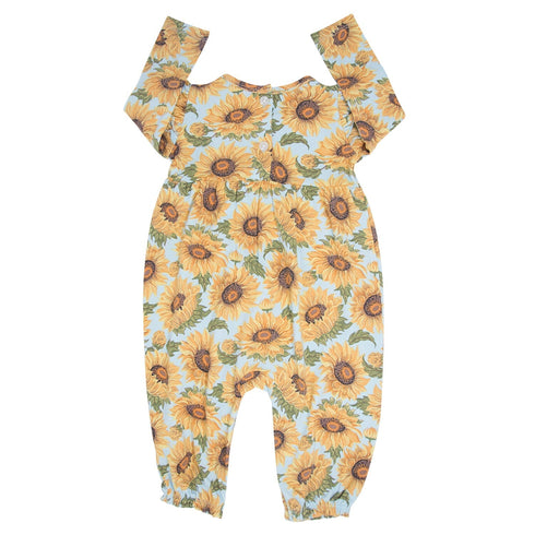 Sammy's Sunflower Flutter Sleeve Romper