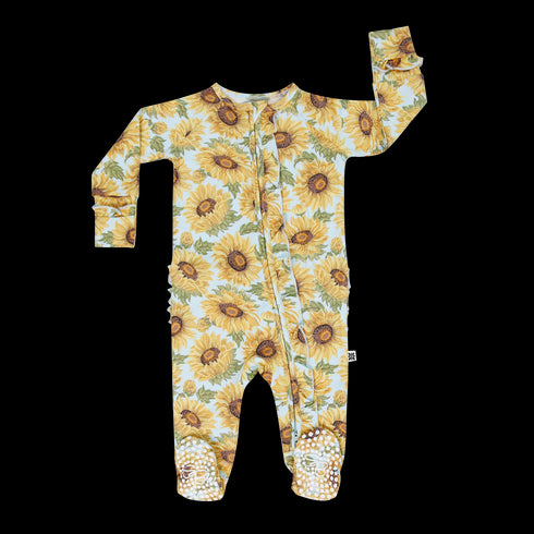 Sammy's Sunflower Ruffle Footie