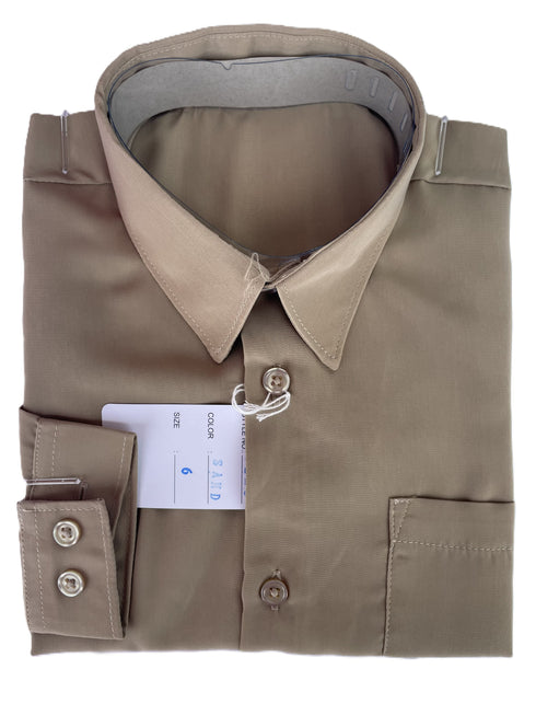 Sand Rafael Boys Microfiber Long Sleeve Dress Shirt 2T-16
