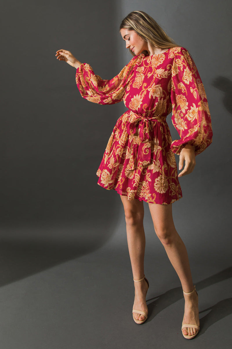 ONE THAT GOT AWAY WOVEN MINI DRESS from Flying Tomato at Sophia's Style