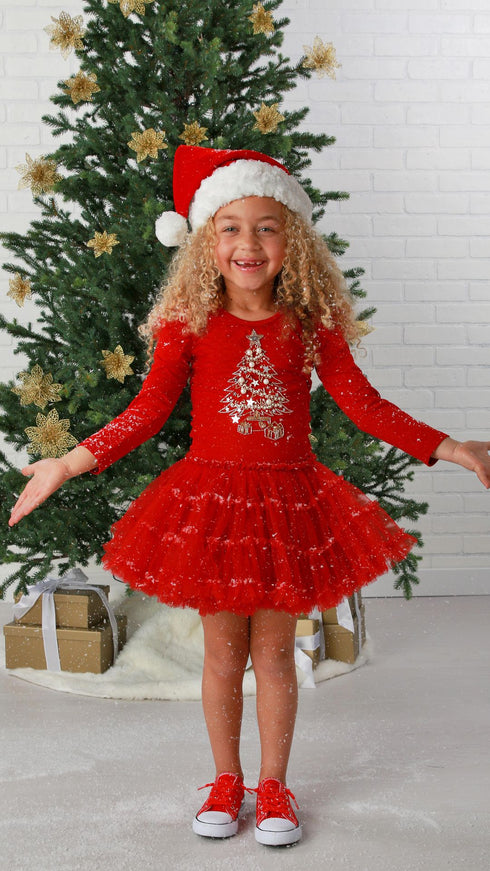 Girls Ruby Red Jingle Ball Dress 12M-14