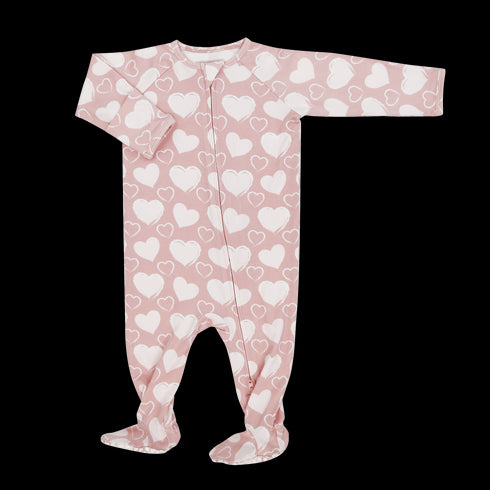 So Much Love Zipper Footie