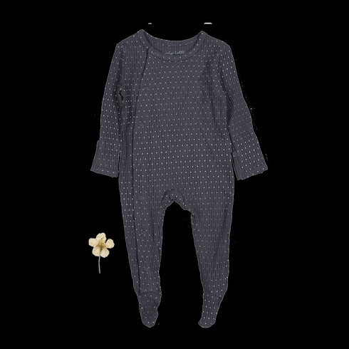 the-printed-snap-romper-steel-dot Lovely Littles - Sophia's StyleFront Snap Romper-1