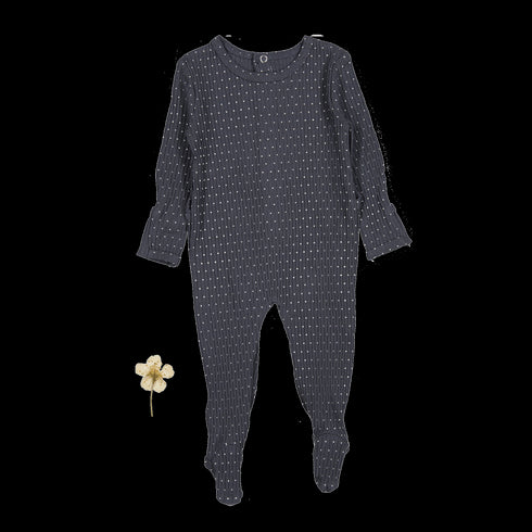 the-printed-romper-steel-dot Lovely Littles - Sophia's StyleBack Snap Romper-1