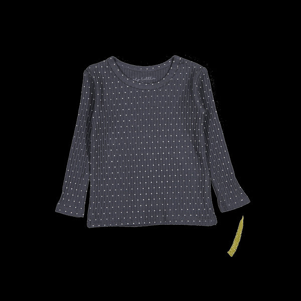 the-printed-long-sleeve-tee-steel-dot Lovely Littles - Sophia's StyleLong Sleeve Tee-1
