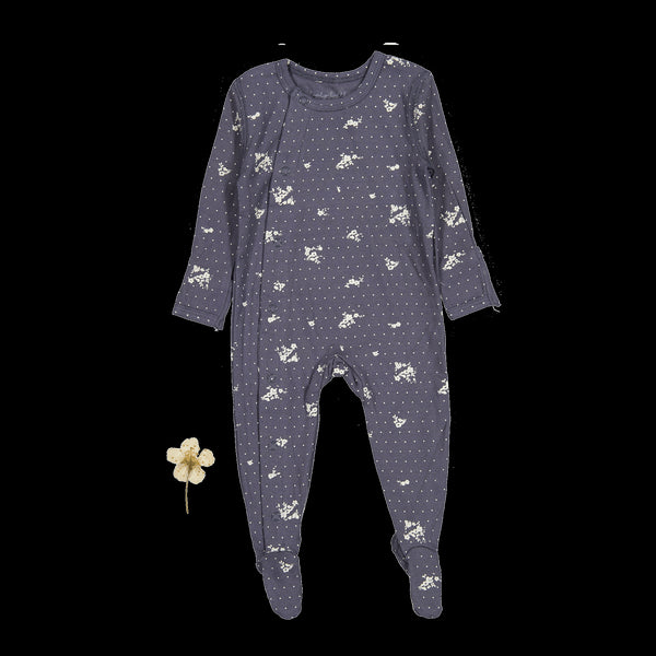 the-printed-snap-romper-steel-floral Lovely Littles - Sophia's StyleFront Snap Romper-1