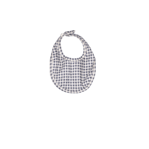 the-printed-bib-steel-gingham Lovely Littles - Sophia's StyleBib-1