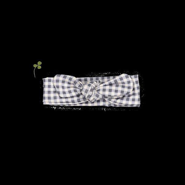 the-printed-headband-steel-gingham Lovely Littles - Sophia's StyleHeadband-1