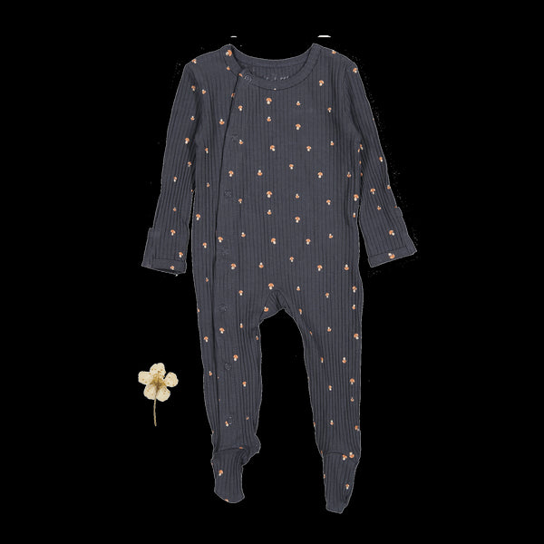 the-printed-snap-romper-steel-mushroom Lovely Littles - Sophia's StyleFront Snap Romper-1