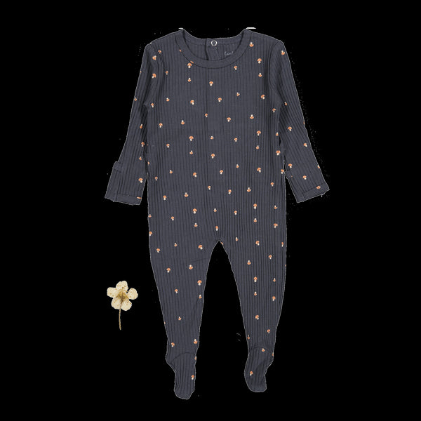 the-printed-romper-steel-mushroom Lovely Littles - Sophia's StyleBack Snap Romper-1