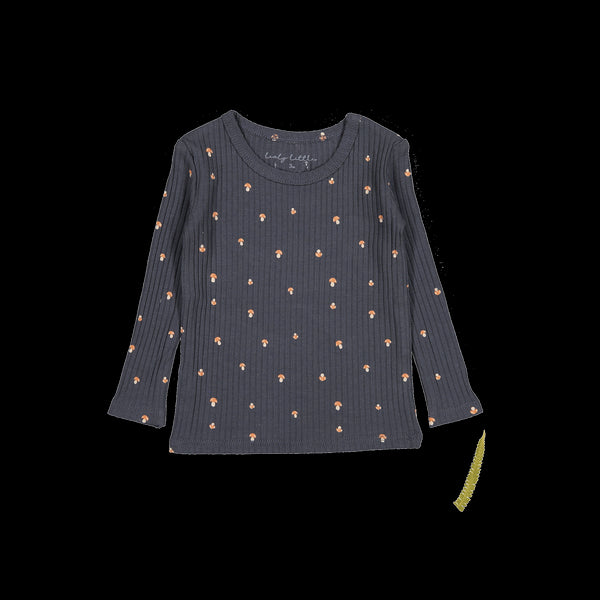 the-printed-long-sleeve-tee-steel-mushroom Lovely Littles - Sophia's StyleLong Sleeve Tee-1