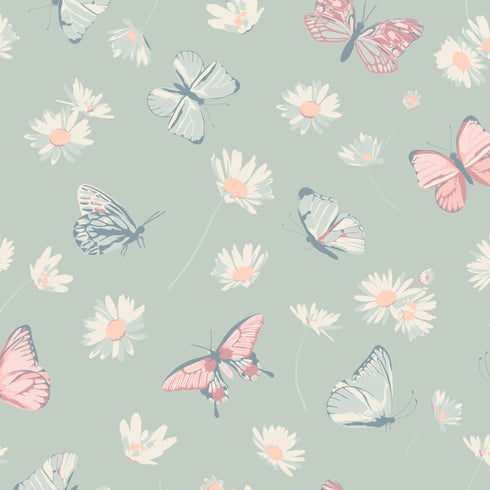 mint-butterfly-daisy-bamboo-summer-pajama-set Sweet Bamboo - Sophia's Style-8