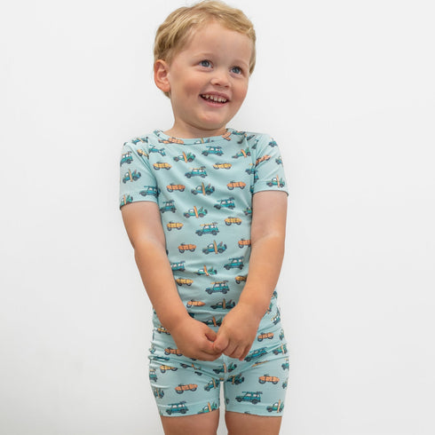 surfing-beach-summer-pajama-set Sweet Bamboo - Sophia's Style-3