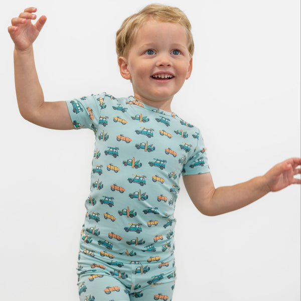 surfing-beach-summer-pajama-set Sweet Bamboo - Sophia's StyleSummer Pajama-1