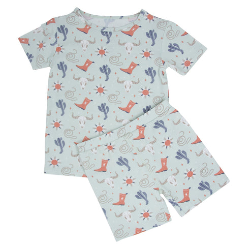 bulls-boots-lasso-western-summer-pajama-set Sweet Bamboo - Sophia's StyleSummer Pajama-1