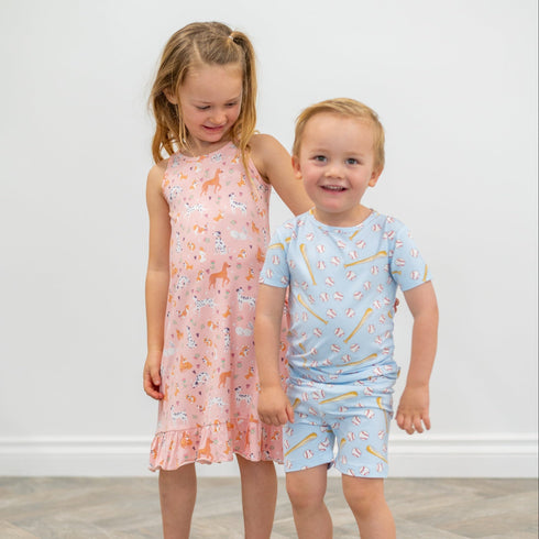 classic-baseball-summer-pajama-set Sweet Bamboo - Sophia's Style-4
