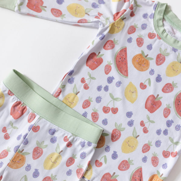 summertime-fruits-bamboo-pajamas-Atlas Grey-Sophia's StyleBamboo Pajama-1