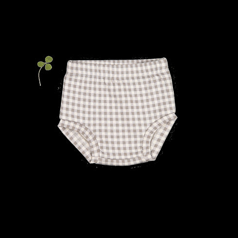 the-printed-bloomer-taupe-gingham Lovely Littles - Sophia's StyleBloomer-1