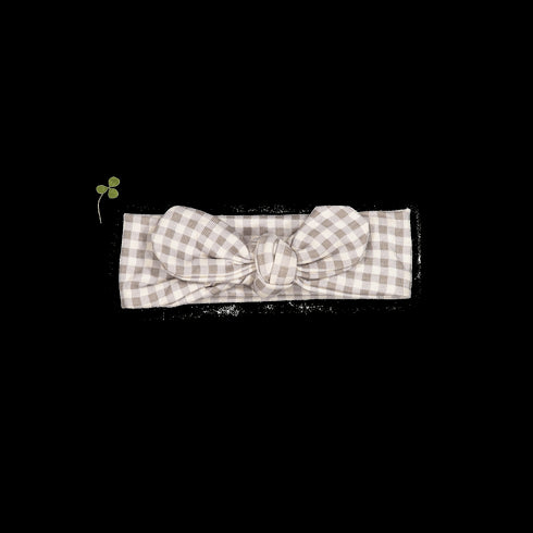 the-printed-headband-taupe-gingham Lovely Littles - Sophia's StyleHeadband-1