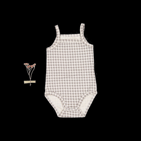 the-printed-tank-onesie-taupe-gingham Lovely Littles - Sophia's StyleTank Onesie-1