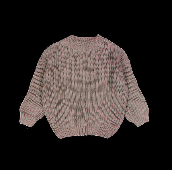 the-chunky-knit-sweater-taupe Lovely Littles - Sophia's StyleKnit Sweater-1